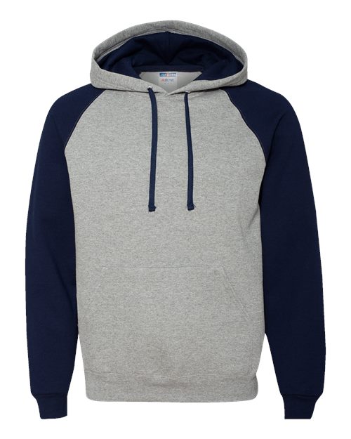JERZEES 96CR Unisex Nublend® Colorblocked Raglan Hooded Sweatshirt