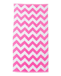 Carmel Towel Company C3060X Chevron Velour Beach Towel