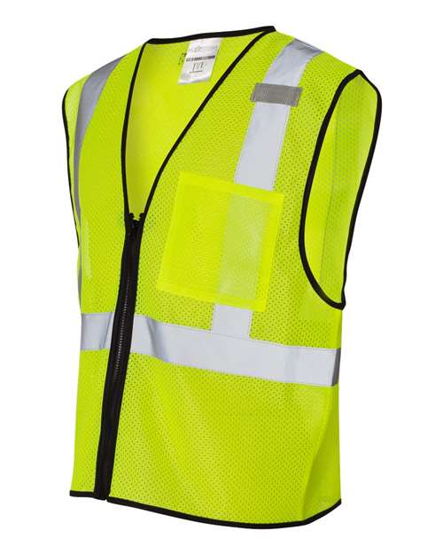 Kishigo 1519-1520 Unisex Single Pocket Zipper Mesh Class 2 Vest