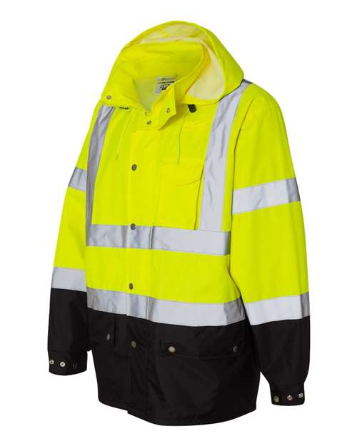 Kishigo RWJ102-103 Unisex Storm Cover Waterproof Rain Jacket