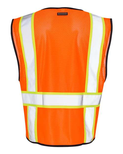 Kishigo 1527-1528 Unisex Economy Contrasting Vest with Zippered Front