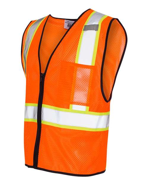 Kishigo 1527-1528 Unisex Economy Contrasting Vest with Zippered Front