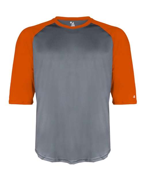 Badger 2133 Youth B-Core Three-Quarter Sleeve Baseball T-Shirt
