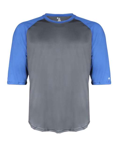 Badger 2133 Youth B-Core Three-Quarter Sleeve Baseball T-Shirt