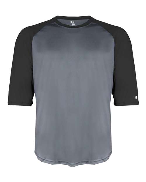 Badger 2133 Youth B-Core Three-Quarter Sleeve Baseball T-Shirt