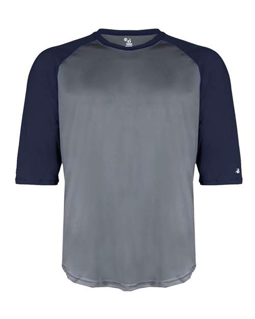 Badger 2133 Youth B-Core Three-Quarter Sleeve Baseball T-Shirt