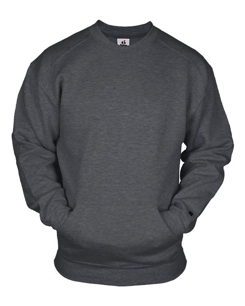 Badger 1252 Unisex Pocket Crewneck Sweatshirt