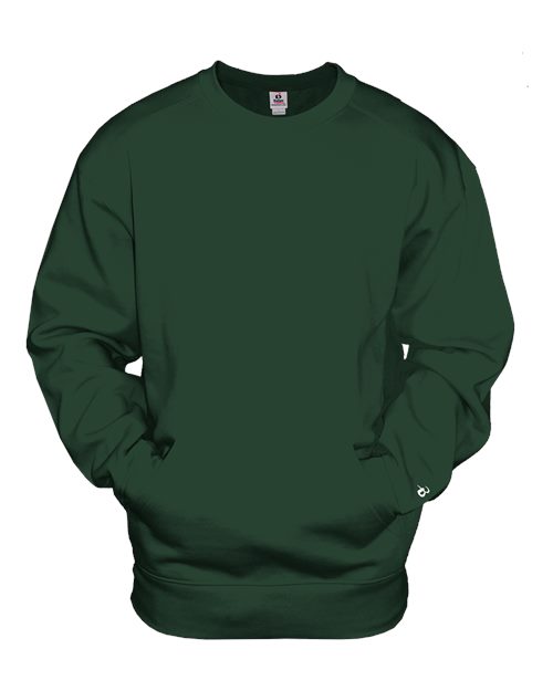 Badger 1252 Unisex Pocket Crewneck Sweatshirt