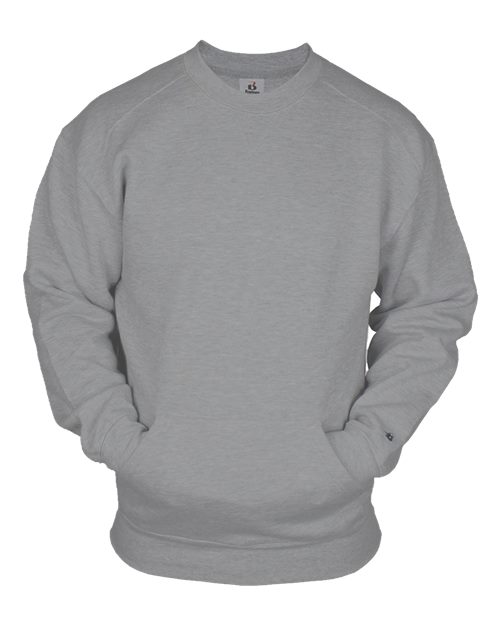 Badger 1252 Unisex Pocket Crewneck Sweatshirt