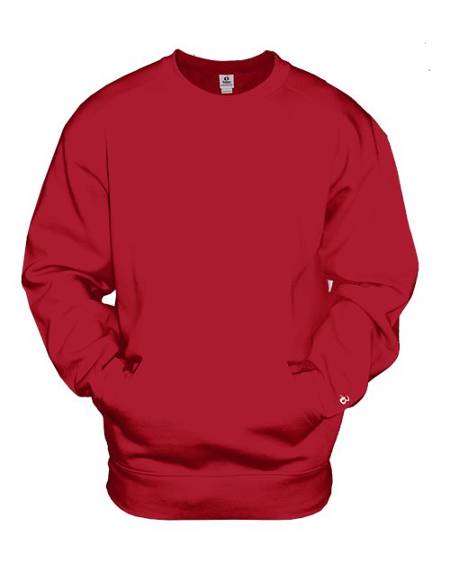 Badger 1252 Unisex Pocket Crewneck Sweatshirt
