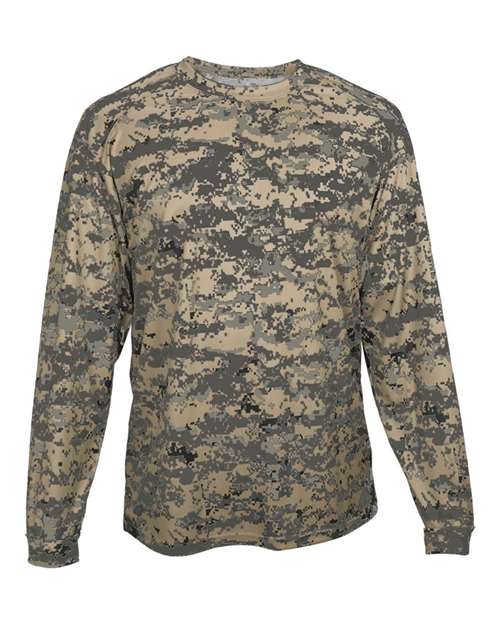 Badger 2184 Youth Digital Camo Long Sleeve T-Shirt