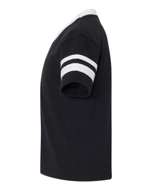 Augusta Sportswear 361 Youth V-Neck Jersey with Striped Sleeves