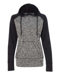 J. America 8618 Women’s Colorblocked Cosmic Fleece Hooded Sweatshirt