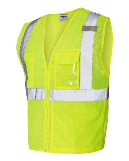 Kishigo 1532 Unisex Clear ID Vest with Zipper Closure