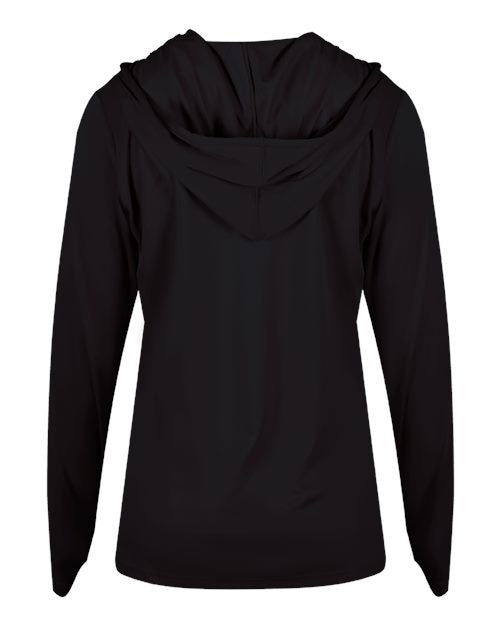 Badger 4165 Women's B-Core Hooded Long Sleeve T-Shirt