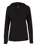 Badger 4165 Women's B-Core Hooded Long Sleeve T-Shirt