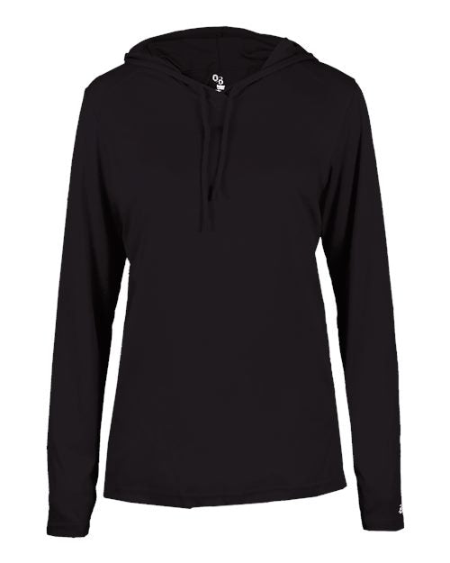Badger 4165 Women's B-Core Hooded Long Sleeve T-Shirt