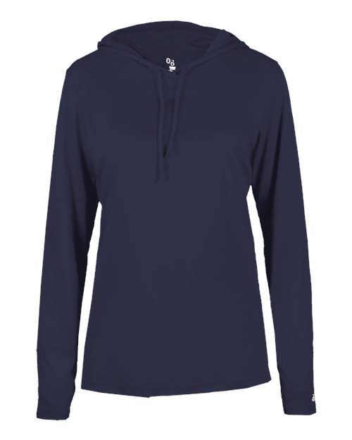 Badger 4165 Women's B-Core Hooded Long Sleeve T-Shirt