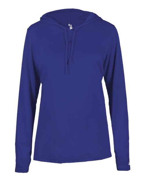 Badger 4165 Women's B-Core Hooded Long Sleeve T-Shirt