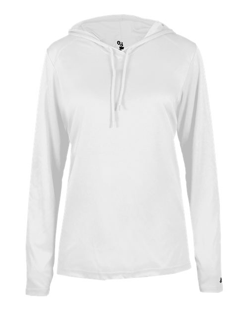 Badger 4165 Women's B-Core Hooded Long Sleeve T-Shirt