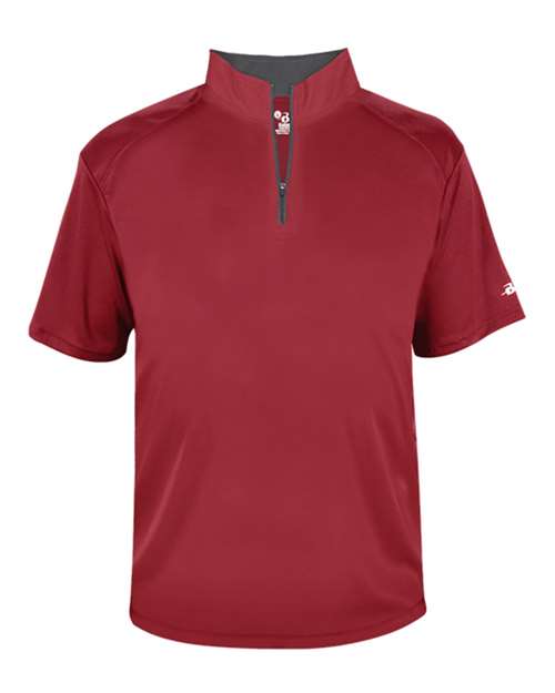 Badger 4199 Men's B-Core Short Sleeve Quarter-Zip