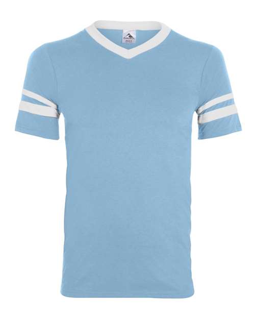 Augusta Sportswear 361 Youth V-Neck Jersey with Striped Sleeves