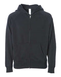 Independent Trading Co. PRM10TSBZ Toddler Lightweight Special Blend Raglan Zip Hood