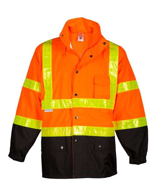 Kishigo RWJ100-101 Unisex Storm Stopper Pro Rainwear Jacket