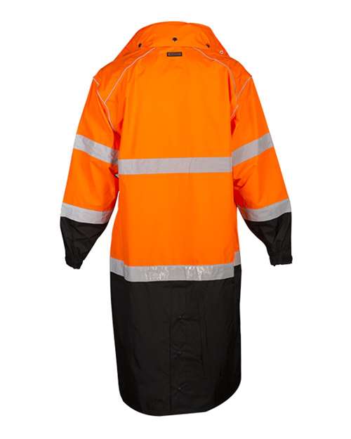 Kishigo RWJ108-109 Unisex Premium Brilliant Series® Long Rain Coat
