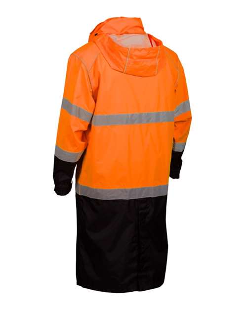Kishigo RWJ108-109 Unisex Premium Brilliant Series® Long Rain Coat