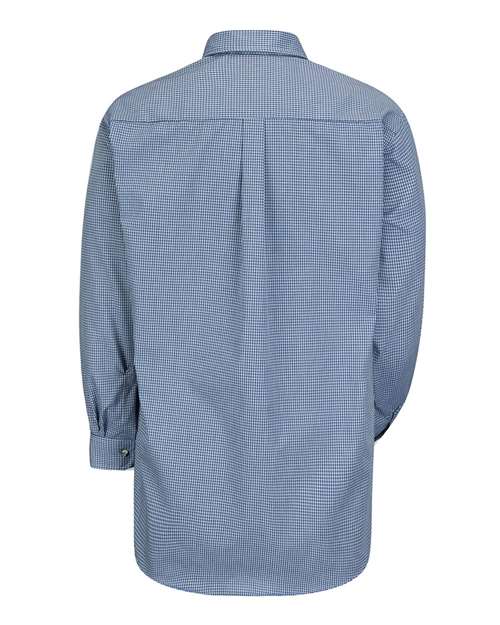 Red Kap SP74 Men's Mini-Plaid Uniform Long Sleeve Shirt