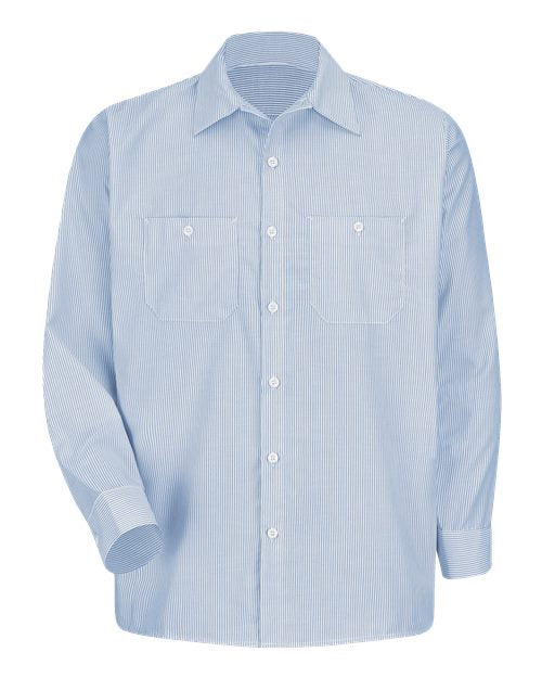Red Kap SL10T Men's Tall Industrial Stripe Work Shirt