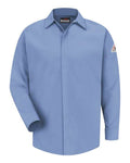 Bulwark SLS2T Men's Tall Concealed-Gripper Pocketless Work Shirt