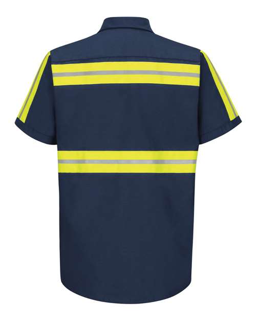 Red Kap SP24E Men's Enhanced Visibility Industrial Work Shirt