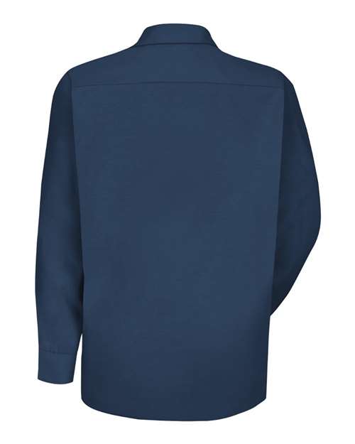Red Kap SP16T Men's Tall Specialized Pocketless Poplin Long Sleeve Work Shirt