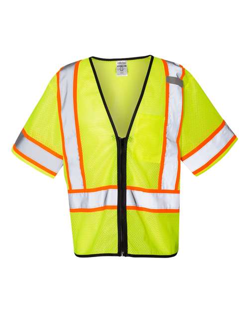 Kishigo 1565-1566 Unisex Class 3 Mesh Zippered Vest