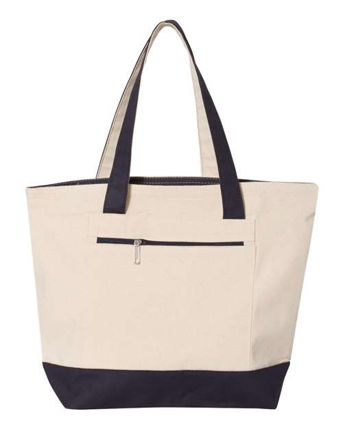 Q-Tees Q1300 19L Zippered Tote