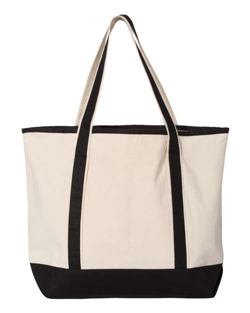 Q-Tees Q1500 34.6L Large Canvas Deluxe Tote
