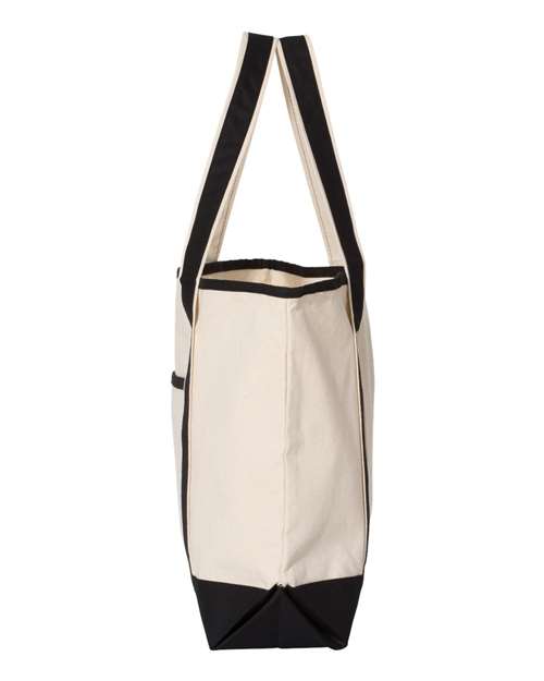Q-Tees Q1500 34.6L Large Canvas Deluxe Tote