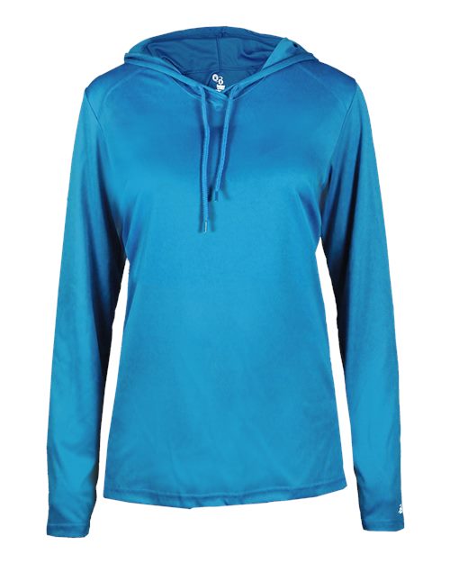 Badger 4165 Women's B-Core Hooded Long Sleeve T-Shirt