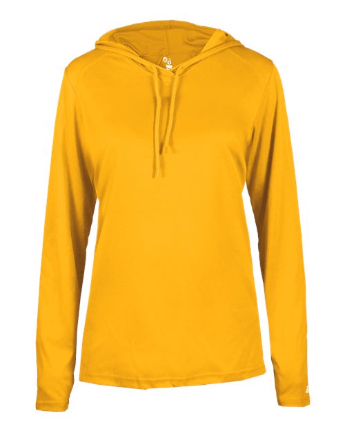 Badger 4165 Women's B-Core Hooded Long Sleeve T-Shirt