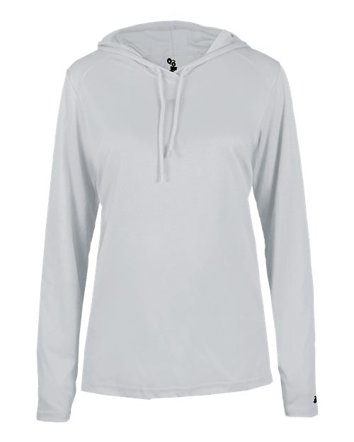 Badger 4165 Women's B-Core Hooded Long Sleeve T-Shirt