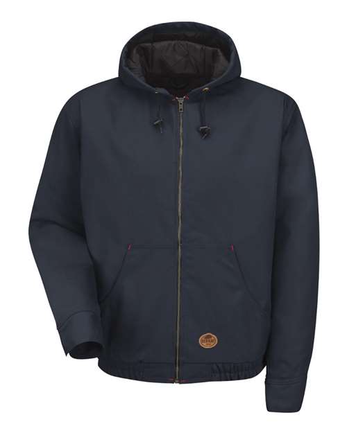 Red Kap JD20 Men's Blended Duck Zip-Front Hooded Jacket