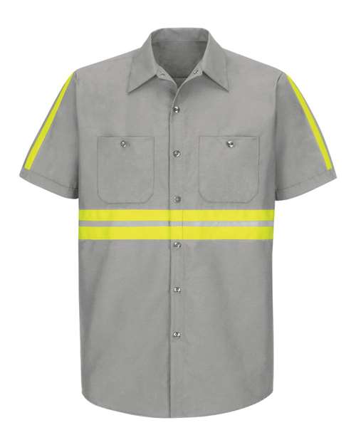 Red Kap SP24ET Men's Tall Enhanced Visibility Industrial Work Shirt