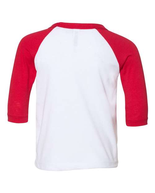 BELLA + CANVAS 3200T Toddler Three-Quarter Sleeve Baseball Tee