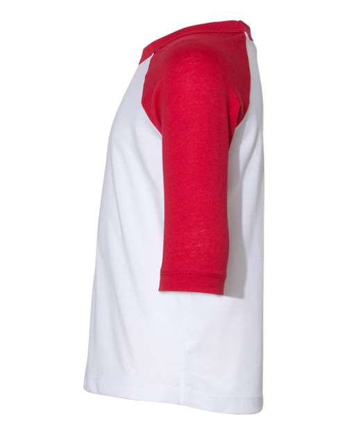 BELLA + CANVAS 3200T Toddler Three-Quarter Sleeve Baseball Tee