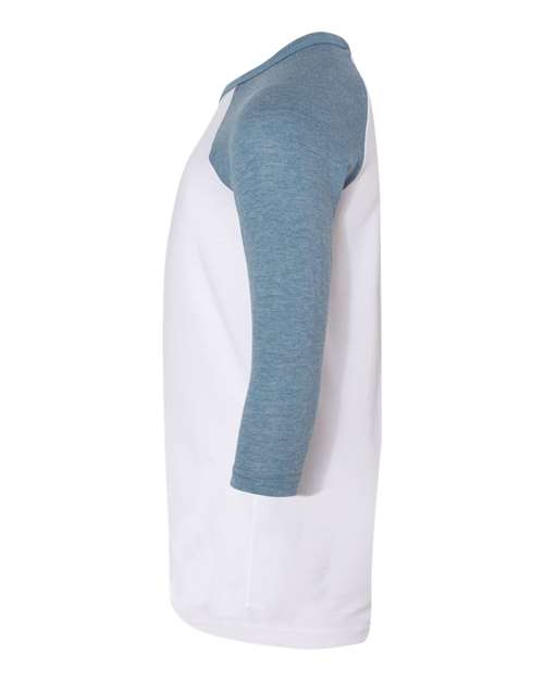 BELLA + CANVAS 3200Y Youth Three-Quarter Sleeve Baseball Tee