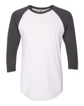 American Apparel BB453W Unisex 50/50 Raglan Three-Quarter Sleeve Tee