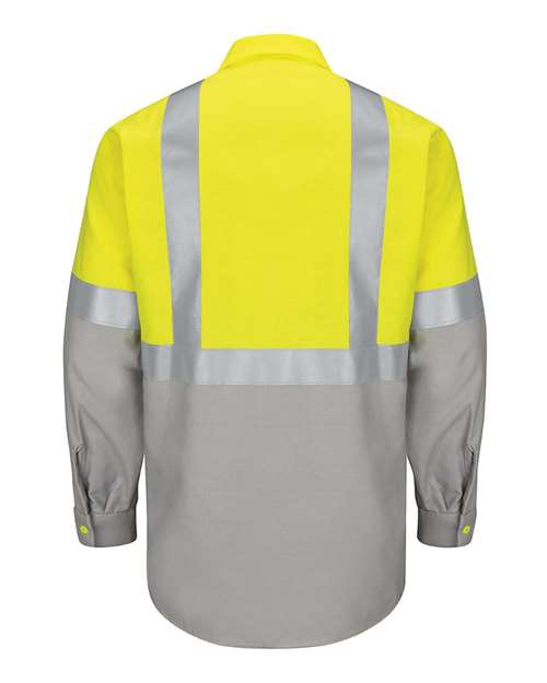 Red Kap SY14 Men's Enhanced & Hi-Visibility Long Sleeve Work Shirt