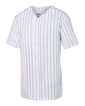 Augusta Sportswear 1685 Unisex Pinstripe Full Button Baseball Jersey